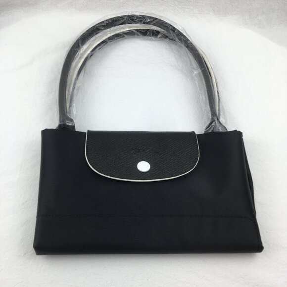 NWT Longchamp Le Pliage Original Large Shoulder Nylon Bag Tote IN NEW BLACK - Picture 3 of 8